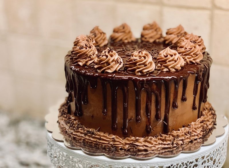 Custom birthday cake with candle sparks